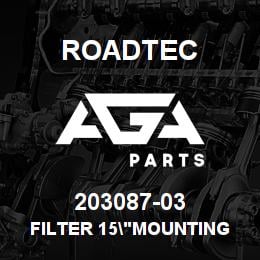 203087-03 Roadtec FILTER 15"MOUNTING BAND(AIR CLEANR) | AGA Parts