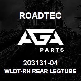 203131-04 Roadtec WLDT-RH REAR LEGTUBE & YOKE-RX-500 | AGA Parts