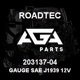 203137-04 Roadtec GAUGE SAE J1939 12V ANALOG VOLTMETR | AGA Parts