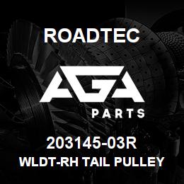 203145-03R Roadtec WLDT-RH TAIL PULLEY ADJ. PLATE | AGA Parts