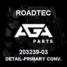 203239-03 Roadtec DETAIL-PRIMARY CONV.LOWER CLAMP BAR | AGA Parts