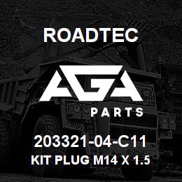 203321-04-C11 Roadtec KIT PLUG M14 X 1.5 | AGA Parts