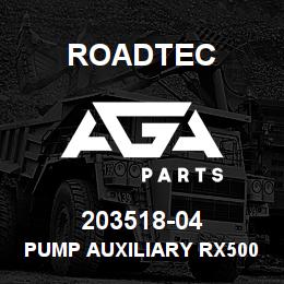 203518-04 Roadtec PUMP AUXILIARY RX500 | AGA Parts