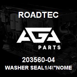203560-04 Roadtec WASHER SEAL1/4"NOMEX 4 1/2"OD 3"ID | AGA Parts