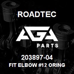 203897-04 Roadtec FIT ELBOW #12 ORING X #12 ORFS 90ﾰ | AGA Parts
