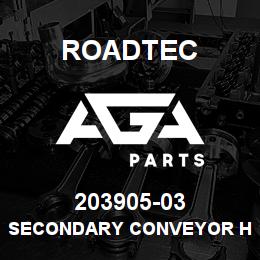 203905-03 Roadtec SECONDARY CONVEYOR HEAD PULLY SHAFT | AGA Parts
