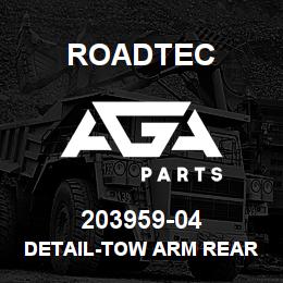 203959-04 Roadtec DETAIL-TOW ARM REAR ROLLER-RP-175 | AGA Parts