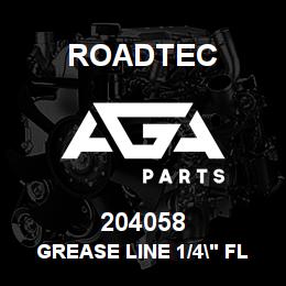 204058 Roadtec GREASE LINE 1/4" FLEX 189"LG. | AGA Parts