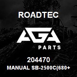 204470 Roadtec MANUAL SB-2500C(680+)OPER.& SERVICE | AGA Parts