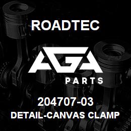 204707-03 Roadtec DETAIL-CANVAS CLAMP BAR 30" | AGA Parts