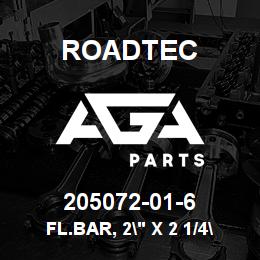 205072-01-6 Roadtec FL.BAR, 2" X 2 1/4" X 35 13/16" LG, CD-1018 | AGA Parts