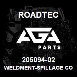 205094-02 Roadtec WELDMENT-SPILLAGE COVER-CH900-86 | AGA Parts