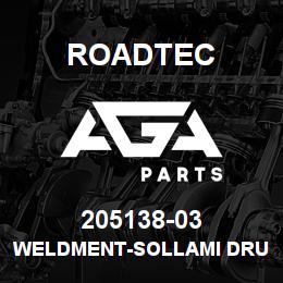 205138-03 Roadtec WELDMENT-SOLLAMI DRUM LH FLIGHTING | AGA Parts