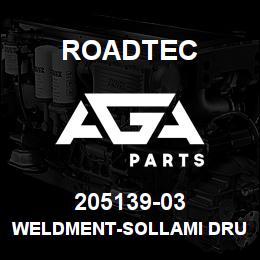 205139-03 Roadtec WELDMENT-SOLLAMI DRUM RH FLIGHTING | AGA Parts