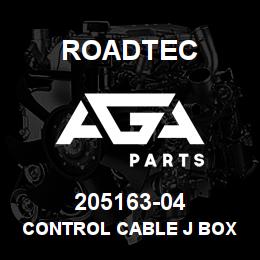 205163-04 Roadtec CONTROL CABLE J BOX TO CONTROLLER | AGA Parts