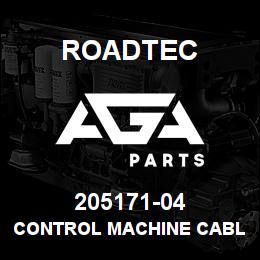 205171-04 Roadtec CONTROL MACHINE CABLE STRAIGHT 6M | AGA Parts