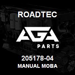 205178-04 Roadtec MANUAL MOBA | AGA Parts