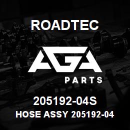 205192-04S Roadtec HOSE ASSY 205192-04 W/ SLEEVE | AGA Parts