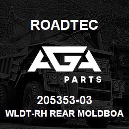 205353-03 Roadtec WLDT-RH REAR MOLDBOARD GUIDE | AGA Parts