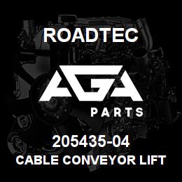 205435-04 Roadtec CABLE CONVEYOR LIFT | AGA Parts