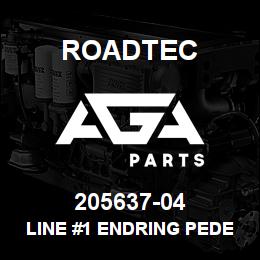 205637-04 Roadtec LINE #1 ENDRING PEDESTAL MACHINING | AGA Parts