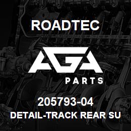 205793-04 Roadtec DETAIL-TRACK REAR SUPPORT COVER | AGA Parts