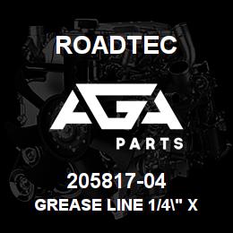 205817-04 Roadtec GREASE LINE 1/4" X 80" | AGA Parts