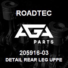 205916-03 Roadtec DETAIL REAR LEG UPPER RETAINING RIN | AGA Parts
