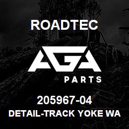 205967-04 Roadtec DETAIL-TRACK YOKE WASHER PLATE | AGA Parts
