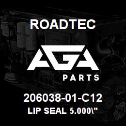 206038-01-C12 Roadtec LIP SEAL 5.000" | AGA Parts