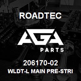 206170-02 Roadtec WLDT-L MAIN PRE-STRIKE-OFF COVER PL | AGA Parts