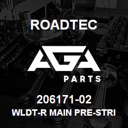 206171-02 Roadtec WLDT-R MAIN PRE-STRIKE-OFF COVER PL | AGA Parts