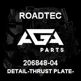 206848-04 Roadtec DETAIL-THRUST PLATE-RP-190 | AGA Parts