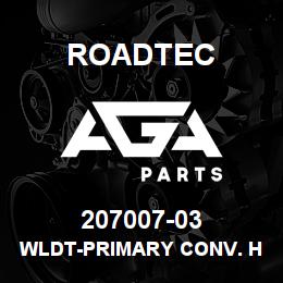 207007-03 Roadtec WLDT-PRIMARY CONV. HANGER BRACKET | AGA Parts