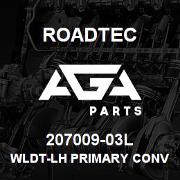 207009-03L Roadtec WLDT-LH PRIMARY CONV. TAIL PLATE | AGA Parts