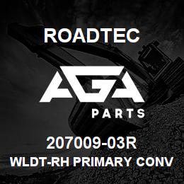 207009-03R Roadtec WLDT-RH PRIMARY CONV. TAIL PLATE | AGA Parts
