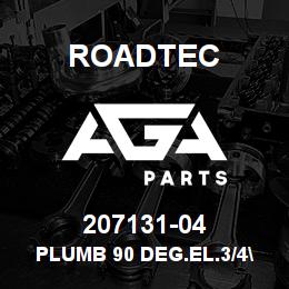 207131-04 Roadtec PLUMB 90 DEG.EL.3/4"STAINLESS STL | AGA Parts
