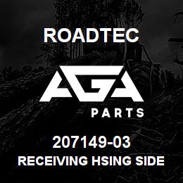 207149-03 Roadtec RECEIVING HSING SIDE BOTTOM RUBBER | AGA Parts