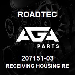 207151-03 Roadtec RECEIVING HOUSING REAR TOP RUBBER | AGA Parts