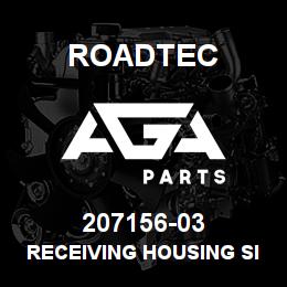 207156-03 Roadtec RECEIVING HOUSING SIDE TOP RUBBER | AGA Parts