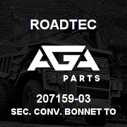 207159-03 Roadtec SEC. CONV. BONNET TOP RUBBER | AGA Parts