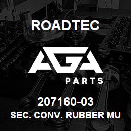 207160-03 Roadtec SEC. CONV. RUBBER MUDFLAP | AGA Parts