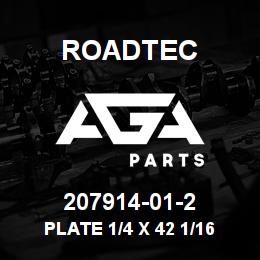 207914-01-2 Roadtec PLATE 1/4 X 42 1/16 X 48 13/16 A3 | AGA Parts