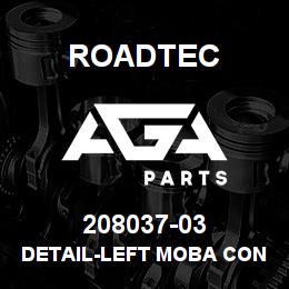 208037-03 Roadtec DETAIL-LEFT MOBA CONTROLLER MOUNT | AGA Parts