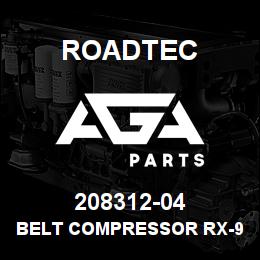 208312-04 Roadtec BELT COMPRESSOR RX-900 | AGA Parts