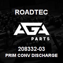 208332-03 Roadtec PRIM CONV DISCHARGE HOUSING RUBBER | AGA Parts