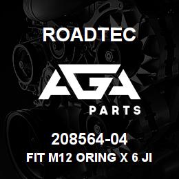 208564-04 Roadtec FIT M12 ORING X 6 JIC ST CONNECT | AGA Parts