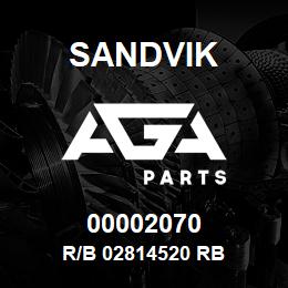 00002070 Sandvik R/B 02814520 RB | AGA Parts