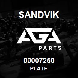 00007250 Sandvik PLATE | AGA Parts