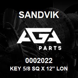 0002022 Sandvik KEY 5/8 SQ X 12" LONG | AGA Parts